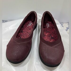Clarks Women's Deep Burgundy flats